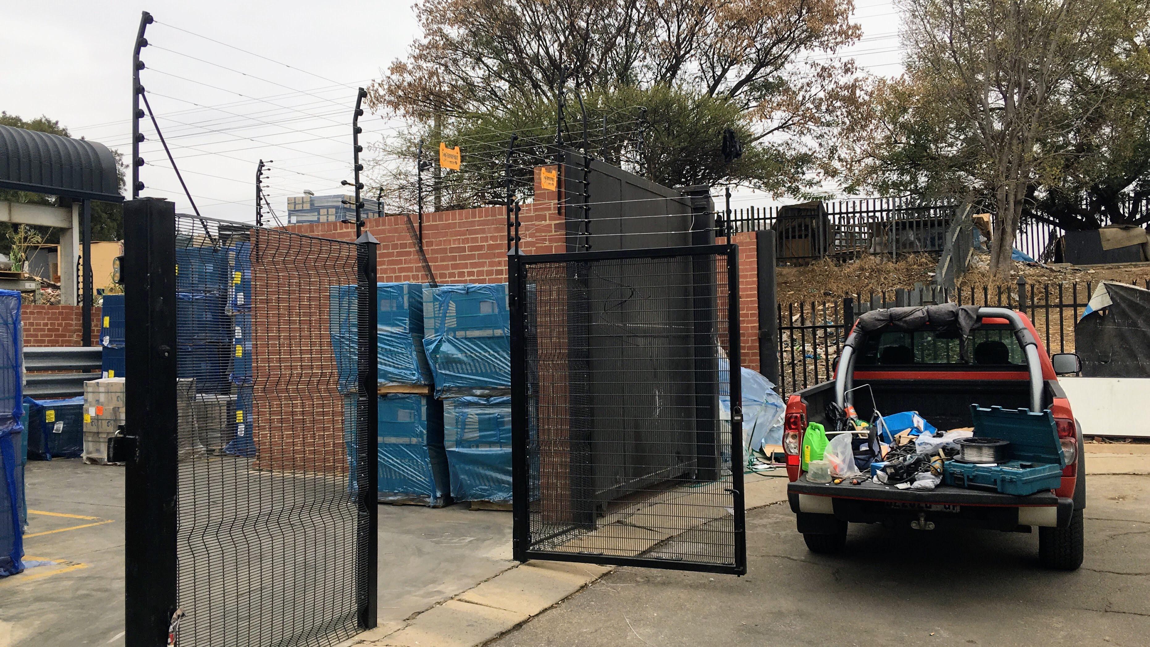 Electric fence on a commercial property perimeter in Johannesburg
